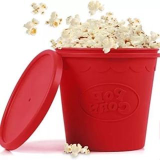 Pipoqueira Silicone Para Microondas Balde De Pipoca Top