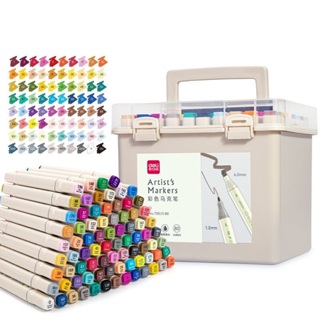 24/36/48/60/80 Cores Caneta Marcadora Com Ponta Dupla/Pintura De Arte/Aquarela/Material Escolar/Escritório em Oferta na Shopee
