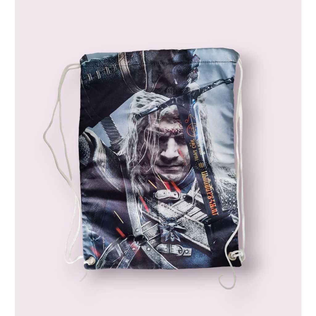 Mochila Sacolinha Série - The Witcher Colecionável Geek Nerd