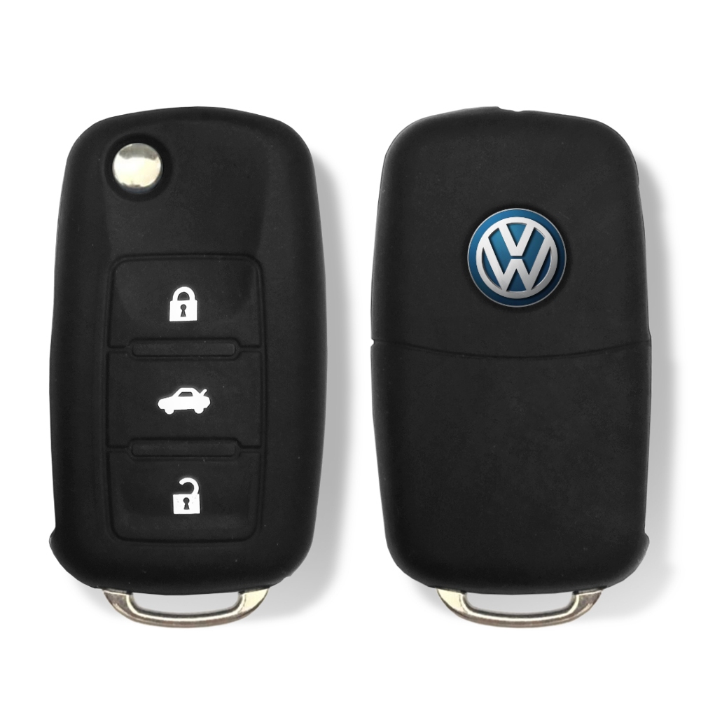Capinha case silicone chave canivete carro Polo Gol Voyage Nivus saveiro - chave canivete 3 botões volkswagen