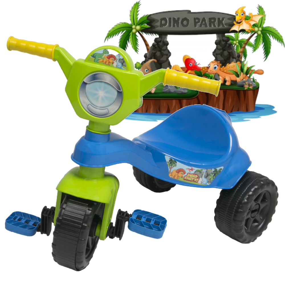 Motoca Triciclo Velotrol Dinossauro - ORIGINAL   Certificado Inmetro - Com Pedal - Modelo Kemotoca Original em Oferta na Shopee