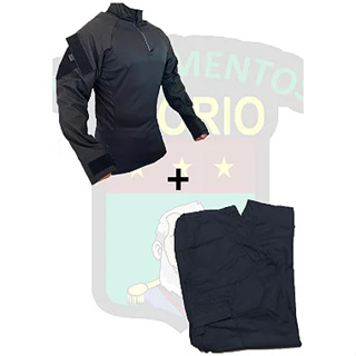 CONJUNTO - COMBAT SHIRT + CALÇA / CORES / PRETO / AZUL NOITE / OLIVA E TAN em Oferta na Shopee