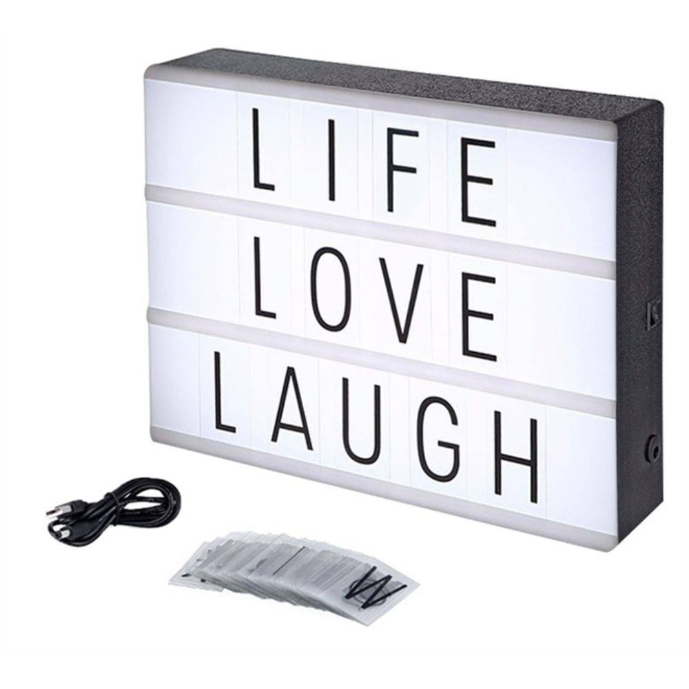 Luminária Letreiro Light Led Box 30x22x4,5