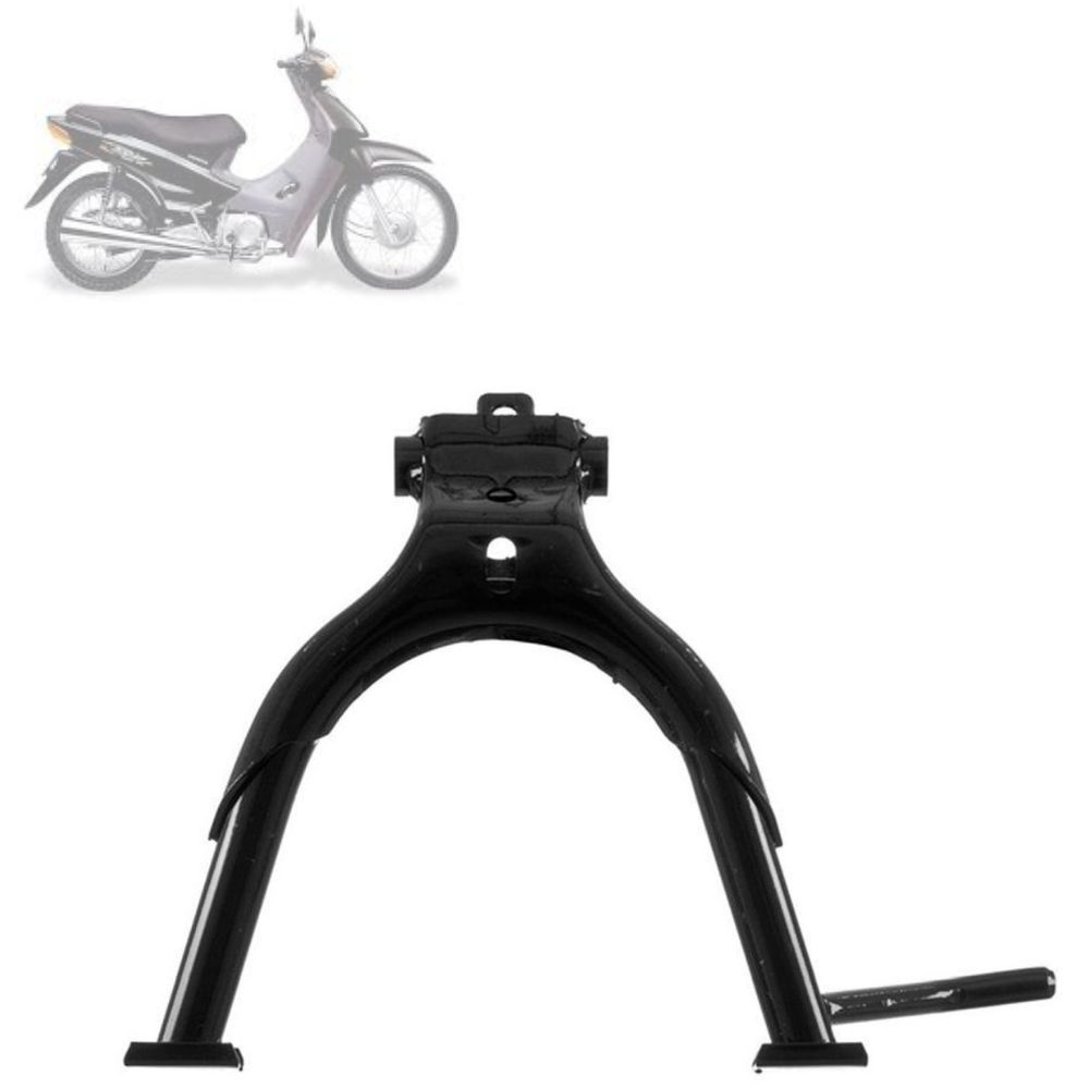 Cavalete Central Cromo Forte Biz 100 1998/05 Preto Peças de Moto Para Reposição