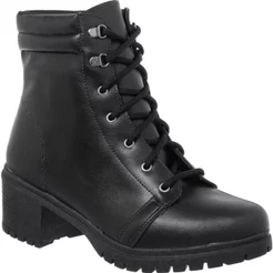 Bota Coturno Feminino Cano Baixo Sola Tratorado Confortável Original Leve Moda Promoção