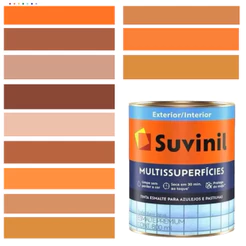 Tinta Epóxi Base Água Suvinil Multissuperfícies Antimofo Cor Laranja / Branco/ Tangerina/ Tijolo Lavável 800ml