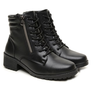 Coturno Bota Feminina Salto Baixo Confortável leve em Oferta na Shopee