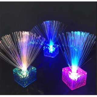 Abajur de fibra ótica led para decoração festa aniversário casamento em Oferta na Shopee