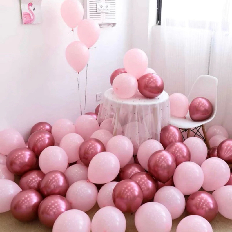kit 150  BALAO  FESTA ROSA 50 BALÃO PINK 5” CROMADO + 100 BALÃO ROSA CANDY 7 ’  OFF em Oferta na Shopee