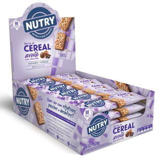 Barra De Cereais Nutry Avelã Com Chocolate Cx 24 Unidades 512g