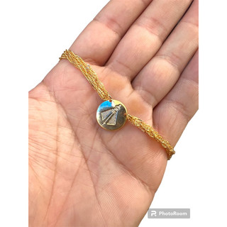 Pulseira de Nossa Senhora Aparecida folheada a ouro com regulagem
