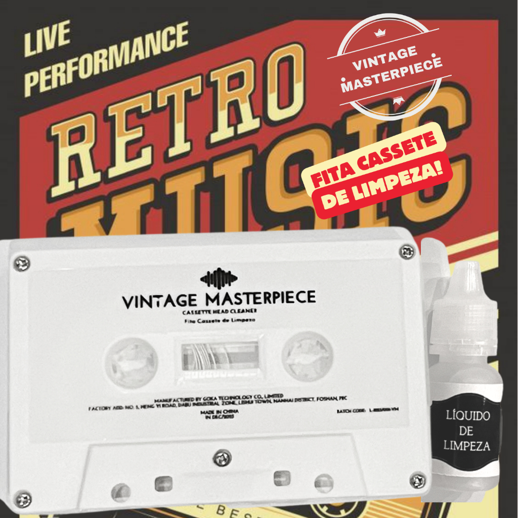 Fita Cassete De Limpeza De Cabeças De Tape Deck, Gravador