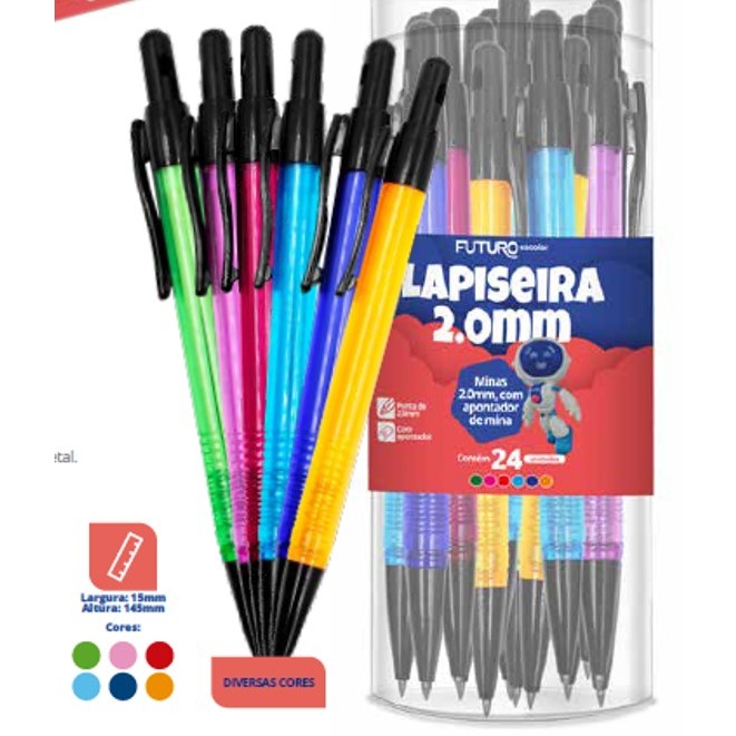 KIT COM 3 LAPISEIRAS GROSSAS 2.0 + 3 ESTOJOS GRAFITES (OPCIONAL) em Oferta na Shopee
