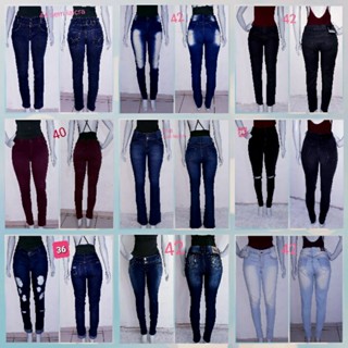calças femininas jeans skinny flare brim pantalona|calças baratas