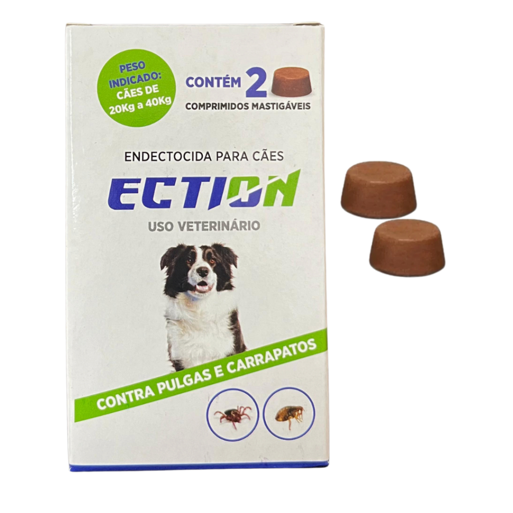 Anti Pulgas, Carrapatos E Sarna Ection 20-40kg 2 Comprimidos