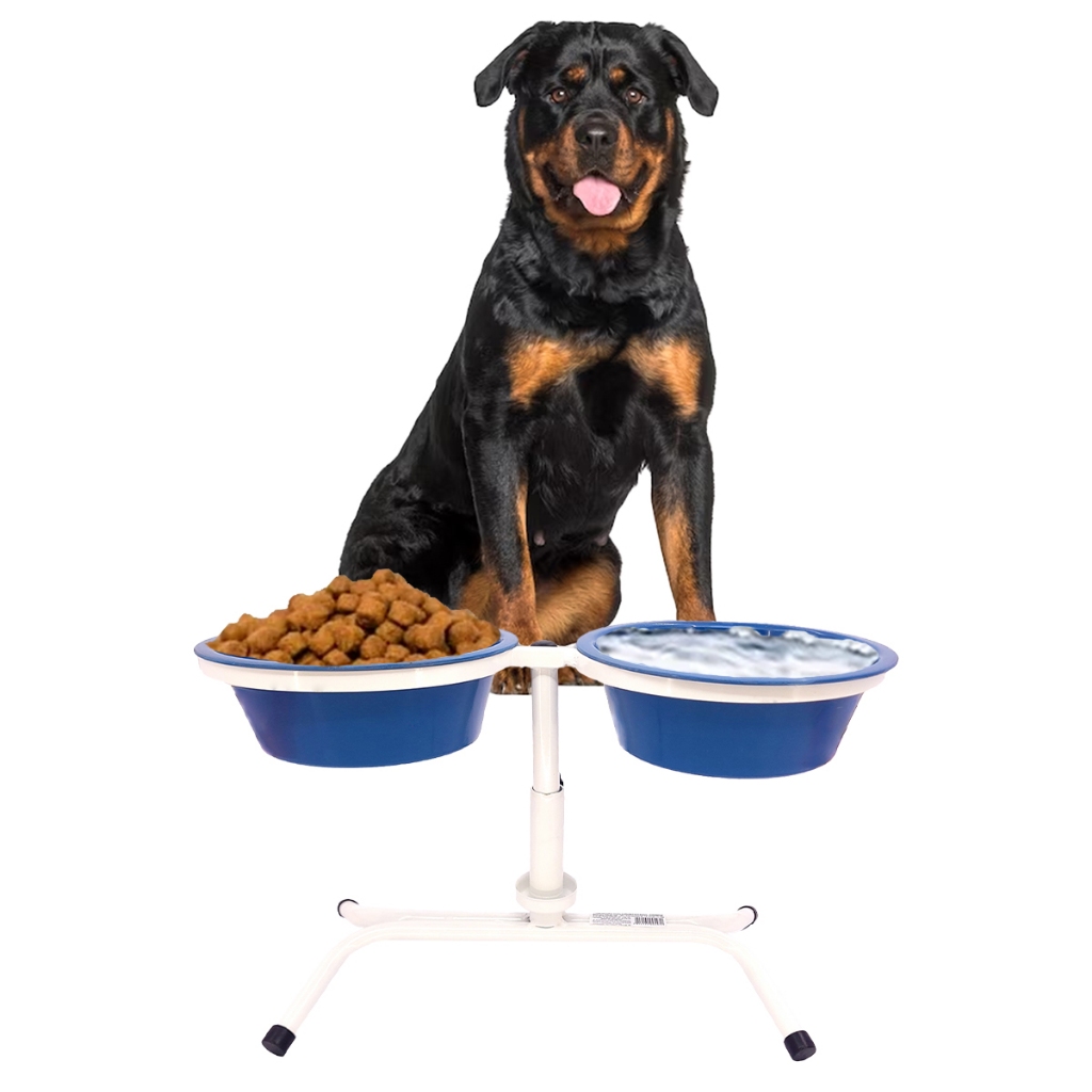 Comedouro Pet Duplo Tigela Plástica 1.600ml - FERCAR em Oferta na Shopee