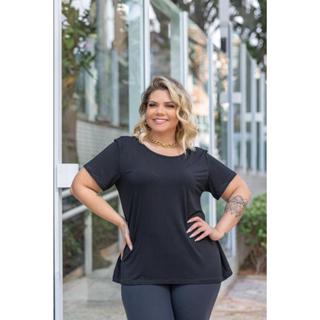 Camiseta Blusa Trapézio Verão Gola Alternativa Plus Size