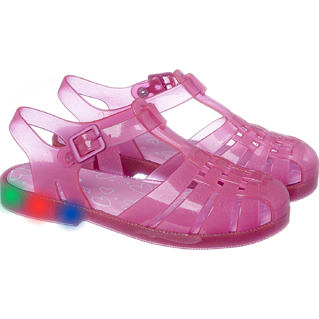 Sandália Com Led Aranha Infantil menina Rosa Com Camin Calçados em Oferta na Shopee
