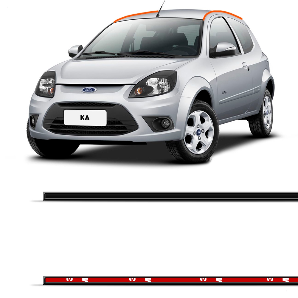 Par Borracha Friso canaleta De Teto Ford Ka 2008 2009 2010 2011 2012