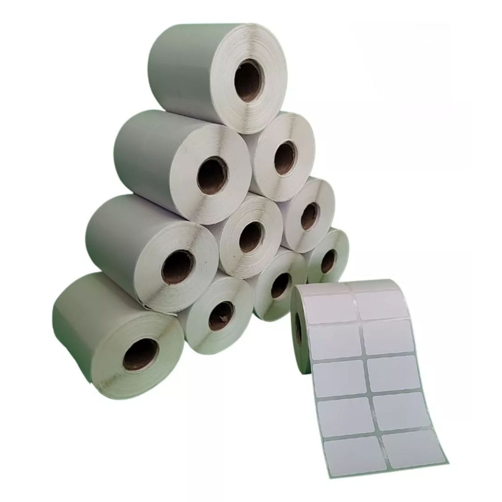 10 Rolos Etiqueta Térmica 40x25 Mm 2 Colunas Mercado Full - 20 mil etiquetas