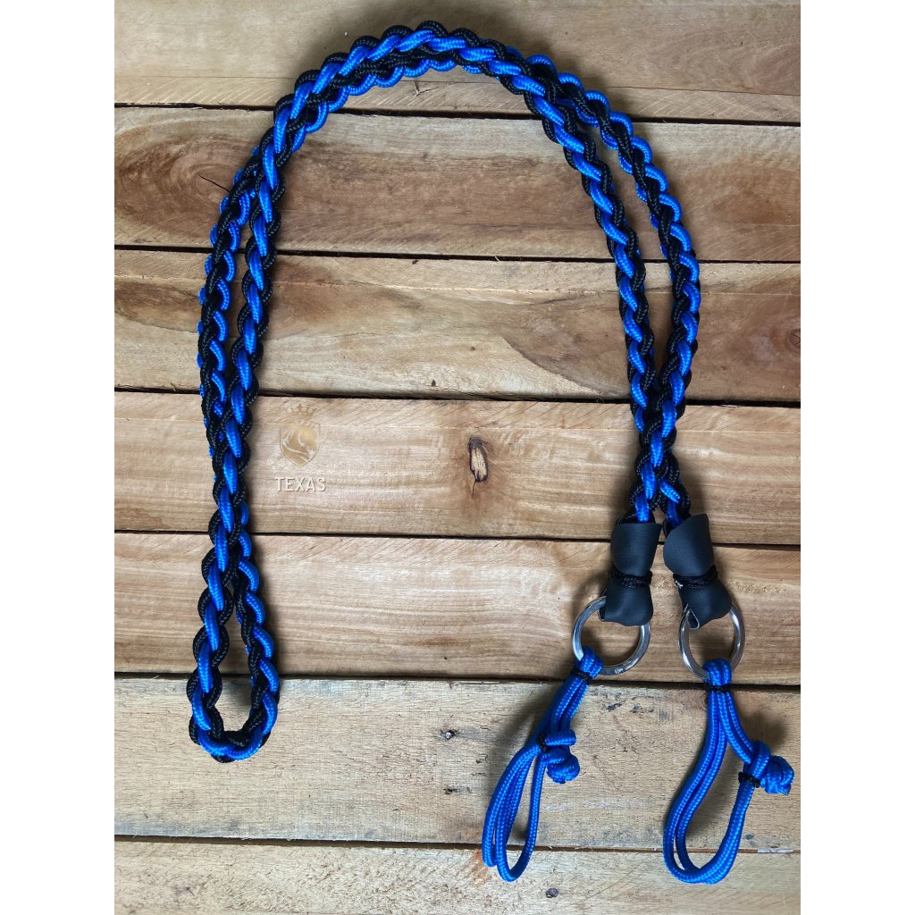 Rédea Para Cavalo Égua Mula Trançada Com Argolas Inox e Biqueira