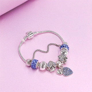 Pulseira Prata Pandora e Vivara Bijuteria Prata Com Branco Adulto e Criança