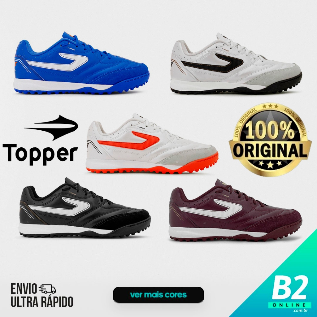 Chuteira Topper Society Maestro Td IV Masculina Original com Nota Fiscal e Garantia - Sports & Outdoors