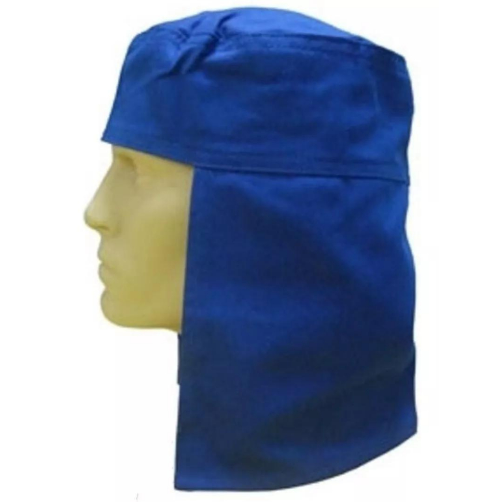 Touca Para Soldador Arabe Legionario Azul De Brim Prot. Sol