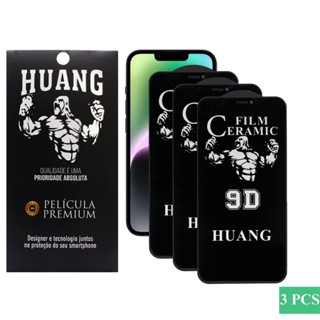 3 Peças Película Premium HUANG Cerâmica Privacidade HD – Compatível com iPhone