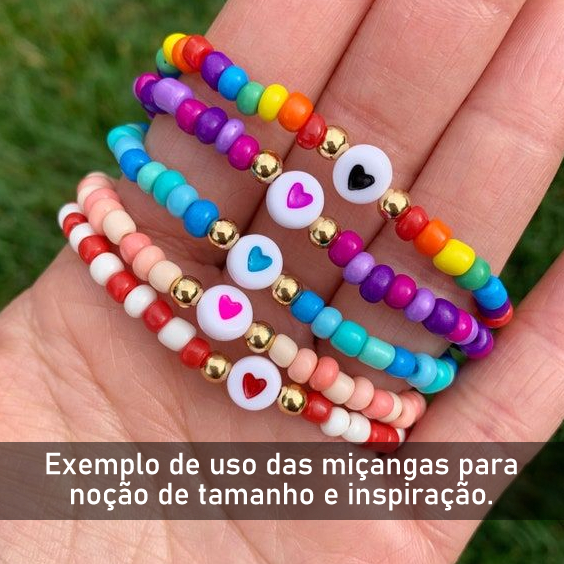 100g Miçangão de Vidro - Tamanho 6/0 3,6mm - Guia Terço Pulseira Infantil Miçanga