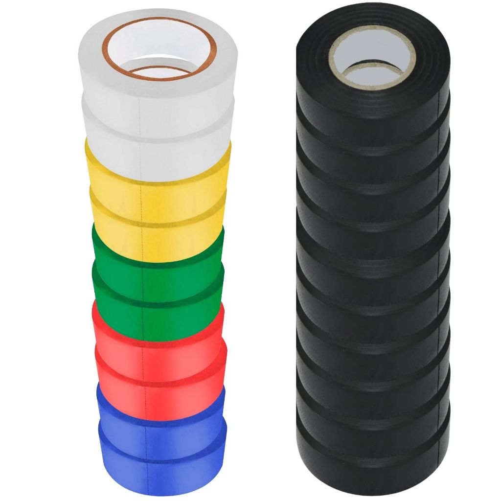 10 Unidades - Fita Isolante Colorida ou Preta 5, 10 ou 20 metros em Oferta na Shopee