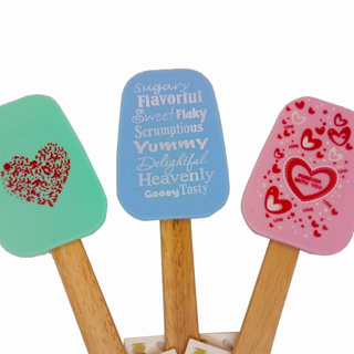 Espátula Colher De Silicone Decorada - Várias Cores em Oferta na Shopee