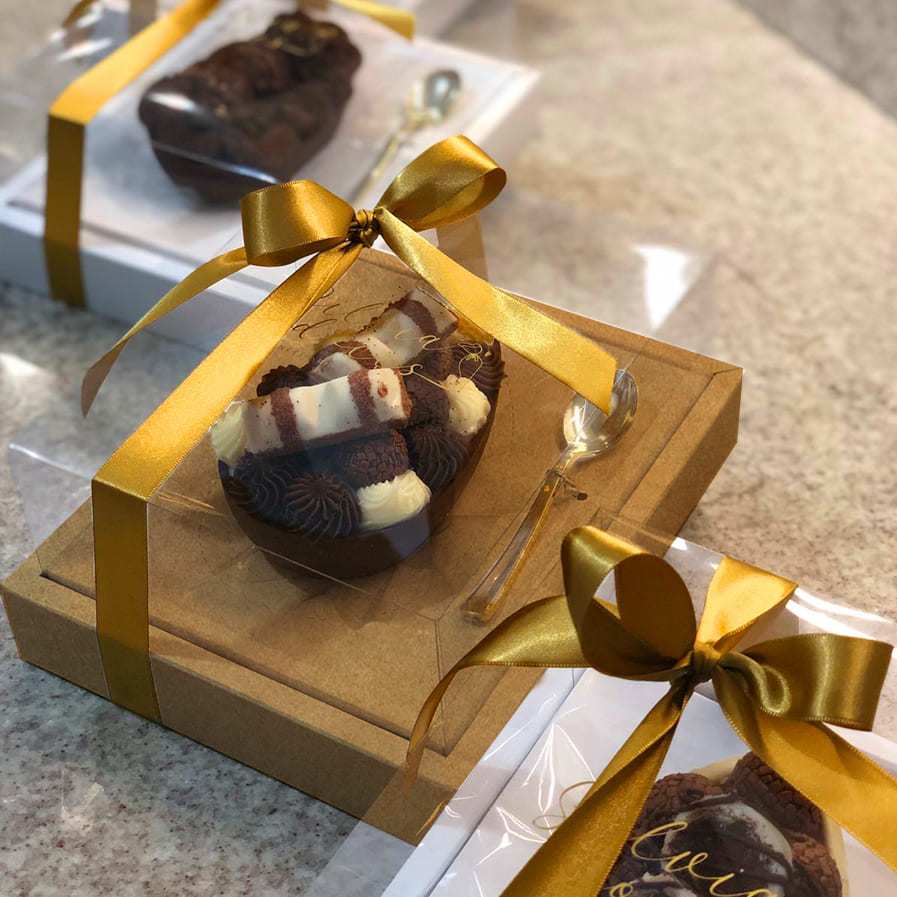 10 Caixas para Ovo de Colher 250g, 350g e 500g (Forma BWB) Kraft - Pascoa - Ovo Gourmet em Oferta na Shopee