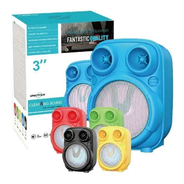 Caixa De Som Bluetooth FM USB e MircroSD