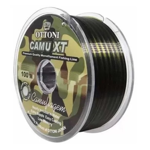 Linha Camou Line 100M Escura/Camuflada Monofilamento Ottoni Várias Medidas