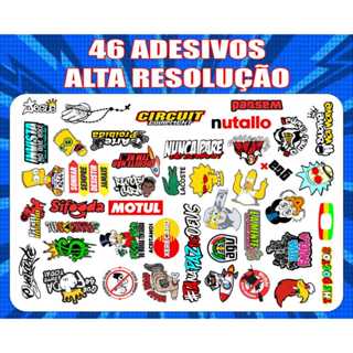 Cartela 46 adesivos automotivo, Alta Qualidade !