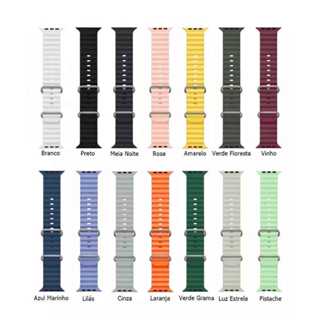 Pulseira Smartwatch Série 8 9 ultra Ocean Silicone 42mm 44mm 45mm 49mm