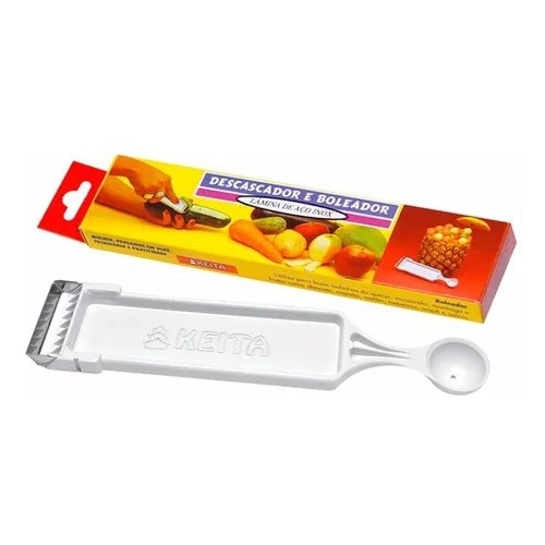 Descascador Furador Boleador Frutas Legumes Batata 2 Em 1 Keita