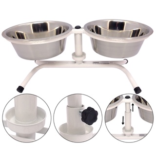 Comedouro Pet Duplo Tigela Inox 1.600ml - FERCAR em Oferta na Shopee