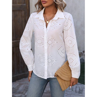 Camisa Social Feminina em Leise Laise Lese Moda Blogueira