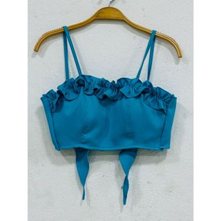 Cropped Afaiataria Com Bojo /Atras Com Amarrado/Tamanho único(M) em Oferta na Shopee