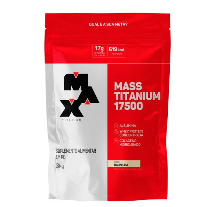 Hipercalórico Mass Titanium 17500 Refil 3Kg - Max Titanium - Health