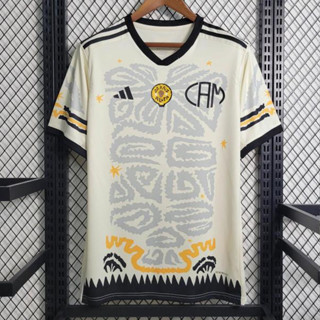Camisa Atlético Mineiro I 23/24 s/nº Torcedor Le Coq Masculina - Preto+Branco