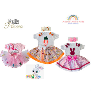Body Bebê Mesversário Fantasia Páscoa e Carnaval