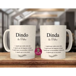 Kit 3 Canecas De Batismo Padrinho Madrinha Batizado Dindo E Dinda Batizado Consagração Avó Avô Tia Tio Papai Mamãe pe
