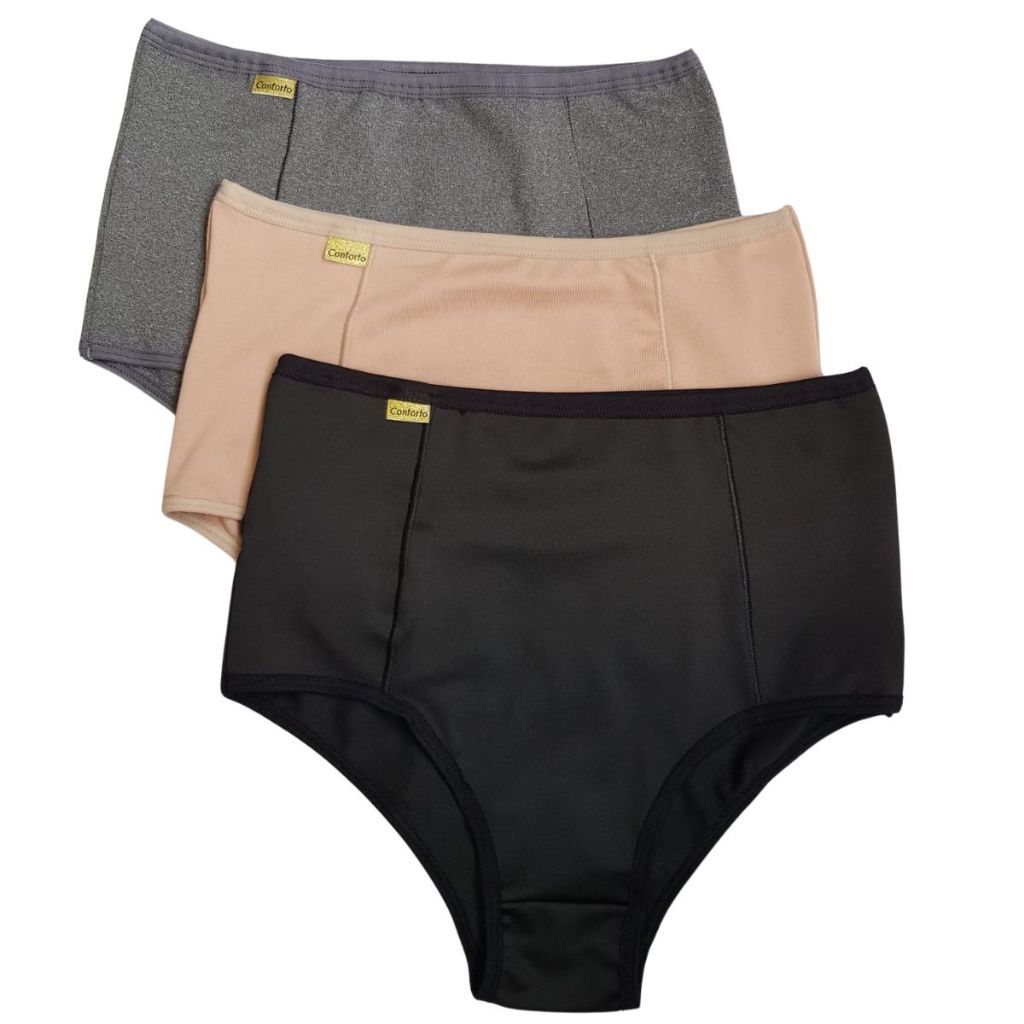 Kit 3 Calcinha Cinta Modeladora Suplex Cós Alto Segura Barriga - Isabela Ads em Oferta na Shopee