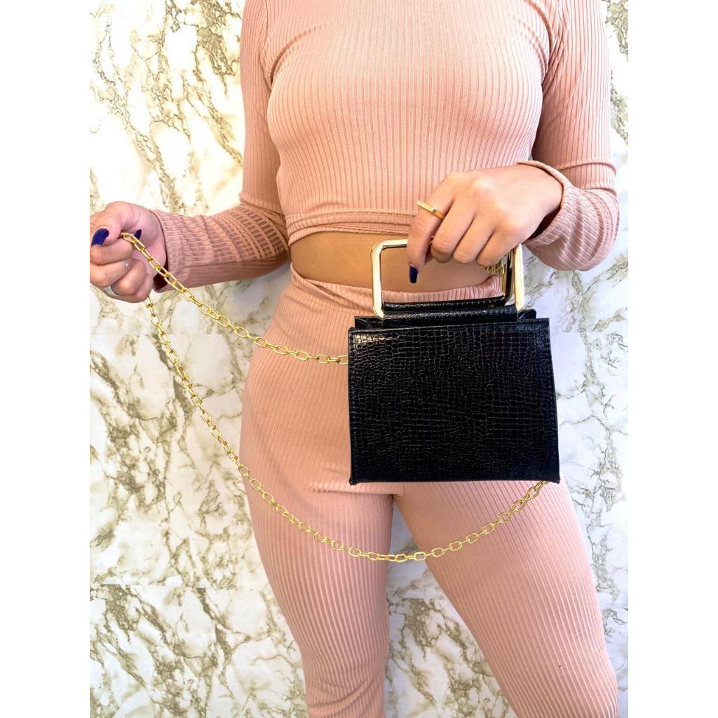 Bolsa feminina Bag Clutch Dourada, Prata e Preta festa balada Looks Paris.