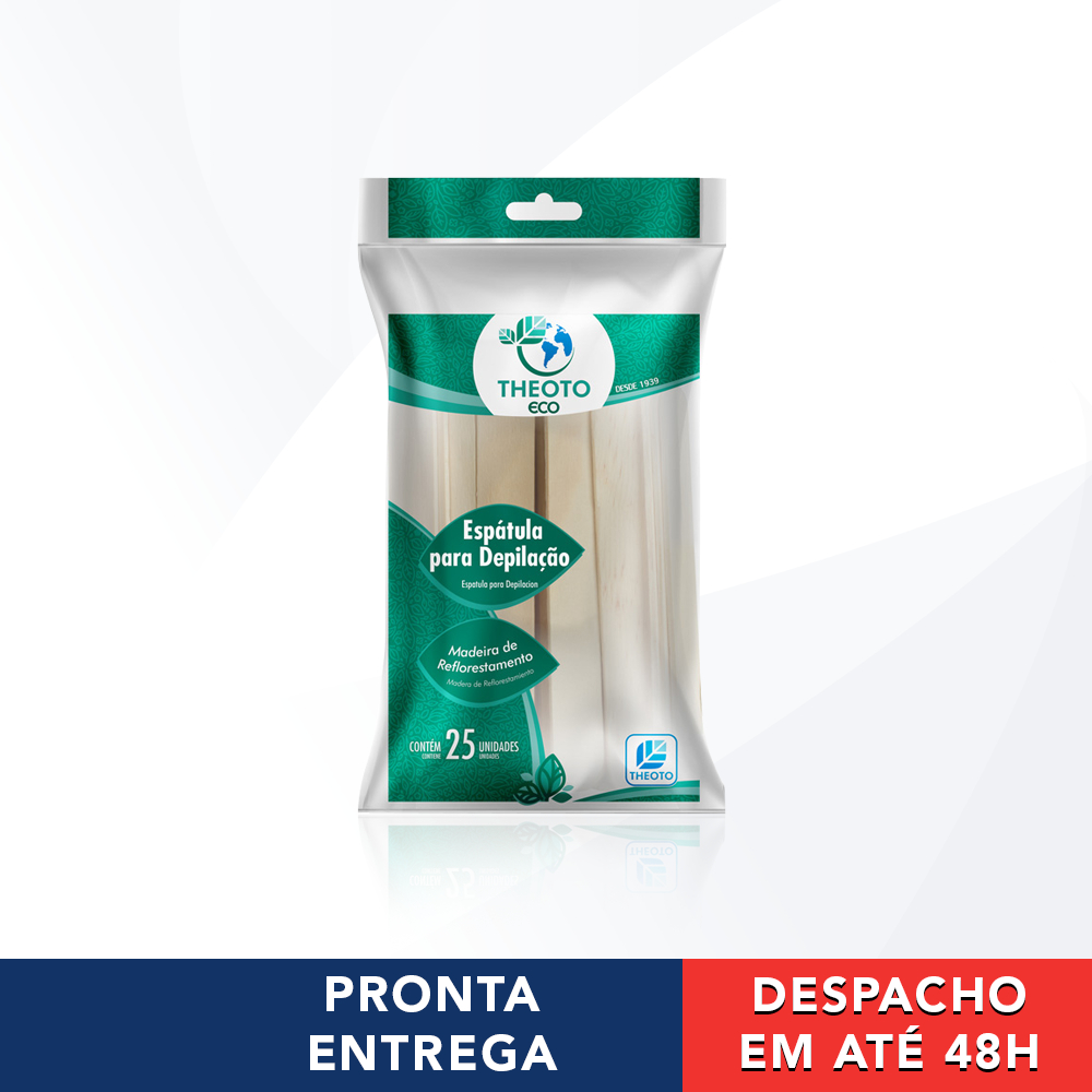 Kit 25un Espátula De Madeira Para Depilação Palito Abaixador De Língua - Theoto em Oferta na Shopee