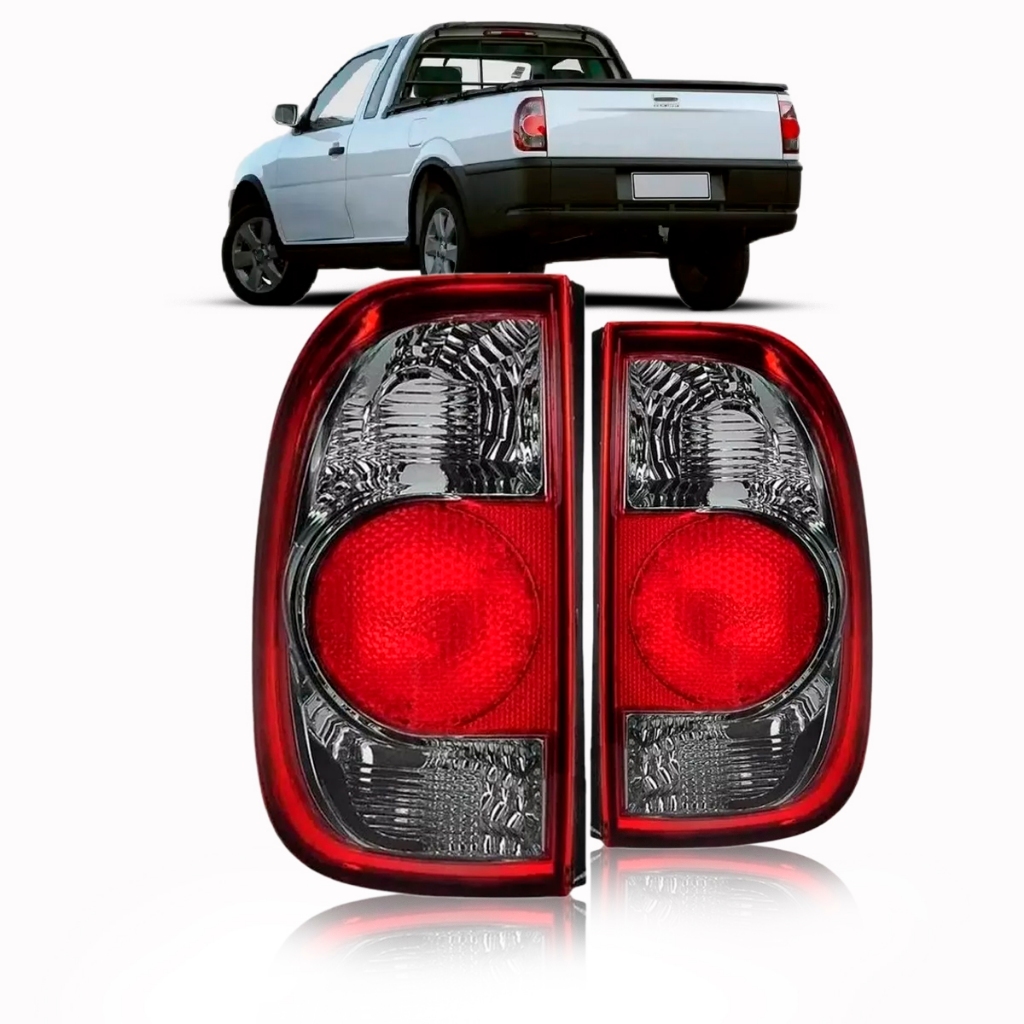 Par Lanterna Traseira Saveiro G4 2006 2007 2008 09 2010 Fumê