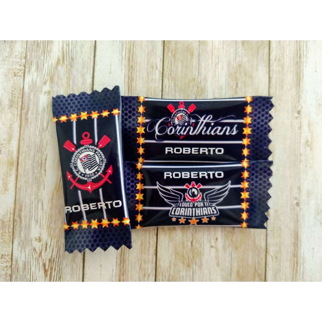 100 Balas Personalizadas - Corinthians - Mimo Lembrancinha Aniversário